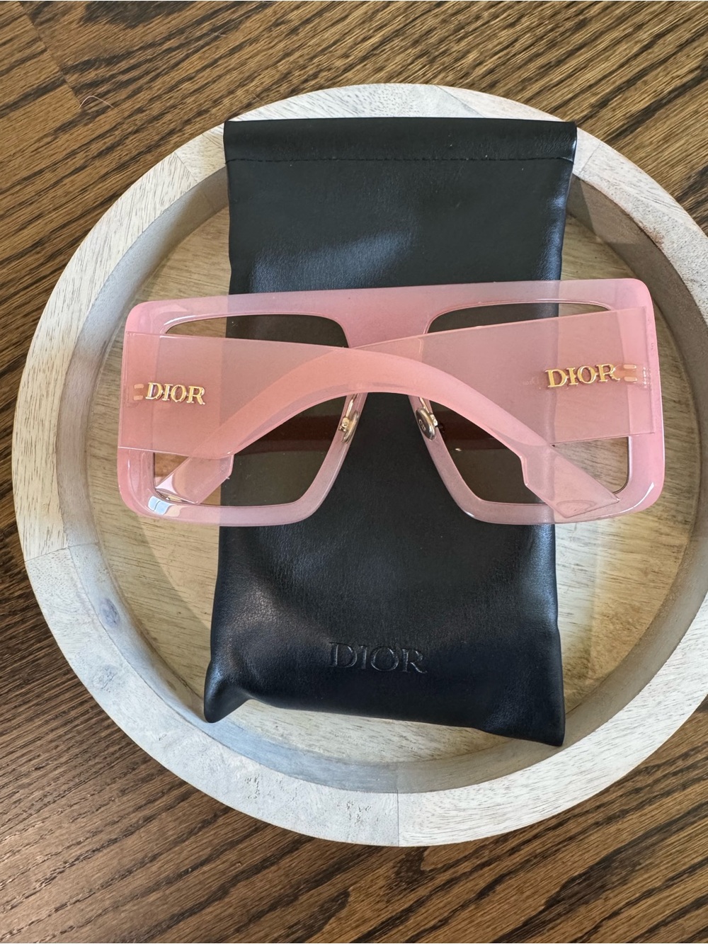 Dior Pink Oversized Shield Sunglasses with Gradient Lenses - Picture 2 of 2